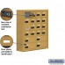 Salsbury Cell Phone Storage Locker - with Front Access Panel - 6 Door High Unit (8 Inch Deep Compartments) - 16 A Doors (15 usable) and 4 B Doors - Gold - Surface Mounted - Resettable Combination Locks